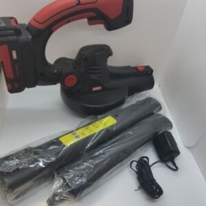 Red and Black Cordless Leaf Blower